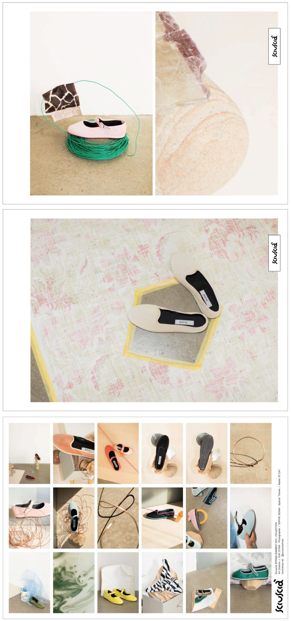 Sciuscia SPRING/SUMMER 2021 イタリアハンドメイドシューズブランドSciuscia SPRING/SUMMER 2021、大谷有紀ディレクションによる日本初コレクション。写真はSophie Isogai、atelier ST,CAT協力によるルック。