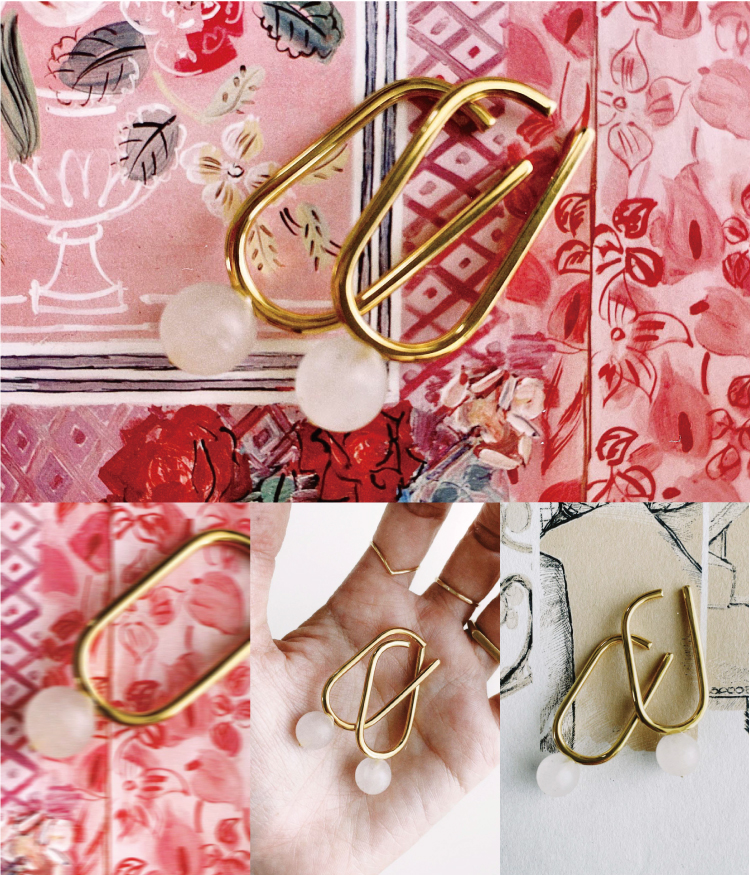 bohem×yukiootani_05 COLOR BALL ジュエリーブランド「 bohem ( ボヘム)」とデザイナーの 大谷有紀の 4年ぶりのコラボレーションアイテム。桃のシャーベットのようなマットのストーンがポイントです。